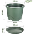 thumbnail image 2 of Outdoor Plant Pot 24cm Plastic Planter With Drain Holes And Tray Pack Of 6 Does Not Include Plants, 2 of 4