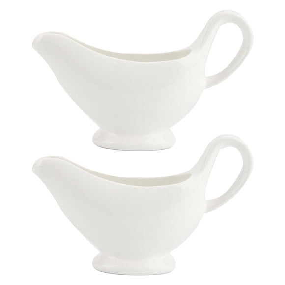 2Pcs Gravy Boats Gravy Sauce Boats Condiment Boats Saucier Boats with Handle