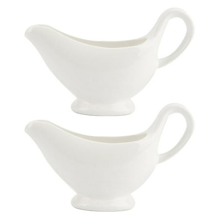 

BESTONZON 2Pcs Gravy Boats Gravy Sauce Boats Condiment Boats Saucier Boats with Handle