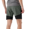 thumbnail image 4 of Pejock Men's 5-Inch Running Shorts with Color Block, Quick Dry Gym Shorts - Mesh Lined & 4-Way Stretch for Summer Training and Beach, 4 of 9