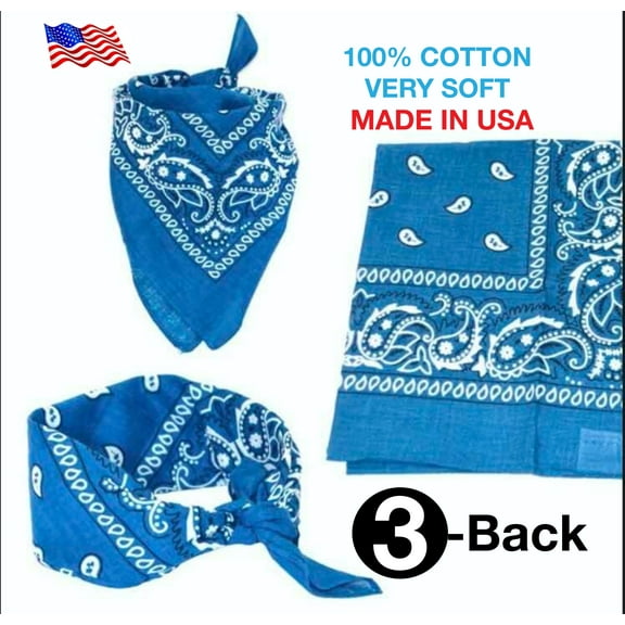 Bandanas 3 pack ( Blue Color )