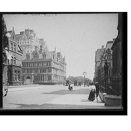 Historic Print, [New York, N.Y., Vanderbilt House, Plaza Hotel, and entrance to Central Park], 16" x 20"
