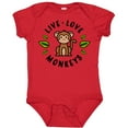 thumbnail image 3 of Inktastic Live Love Monkeys Boys or Girls Baby Bodysuit, 3 of 5