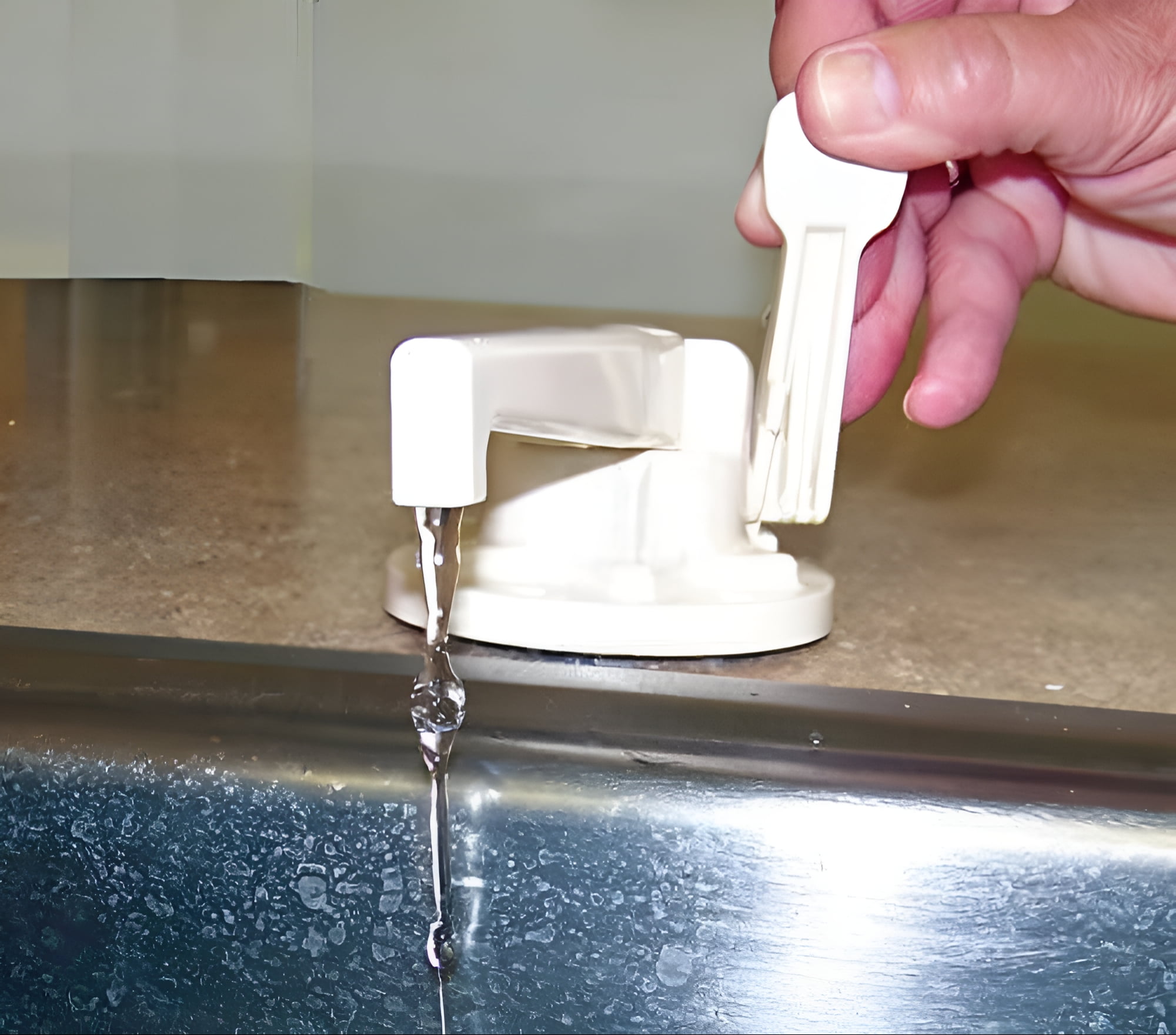 Zebra RV R3700-PW Dual Flow Water Pump and Faucet - Polar White