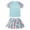 Blue, variant on Tween Girls Swimming Suit Swimwear Flutter Sleeve Piece Top for Swimming Pool Beach Bathing Suit Swimsuits