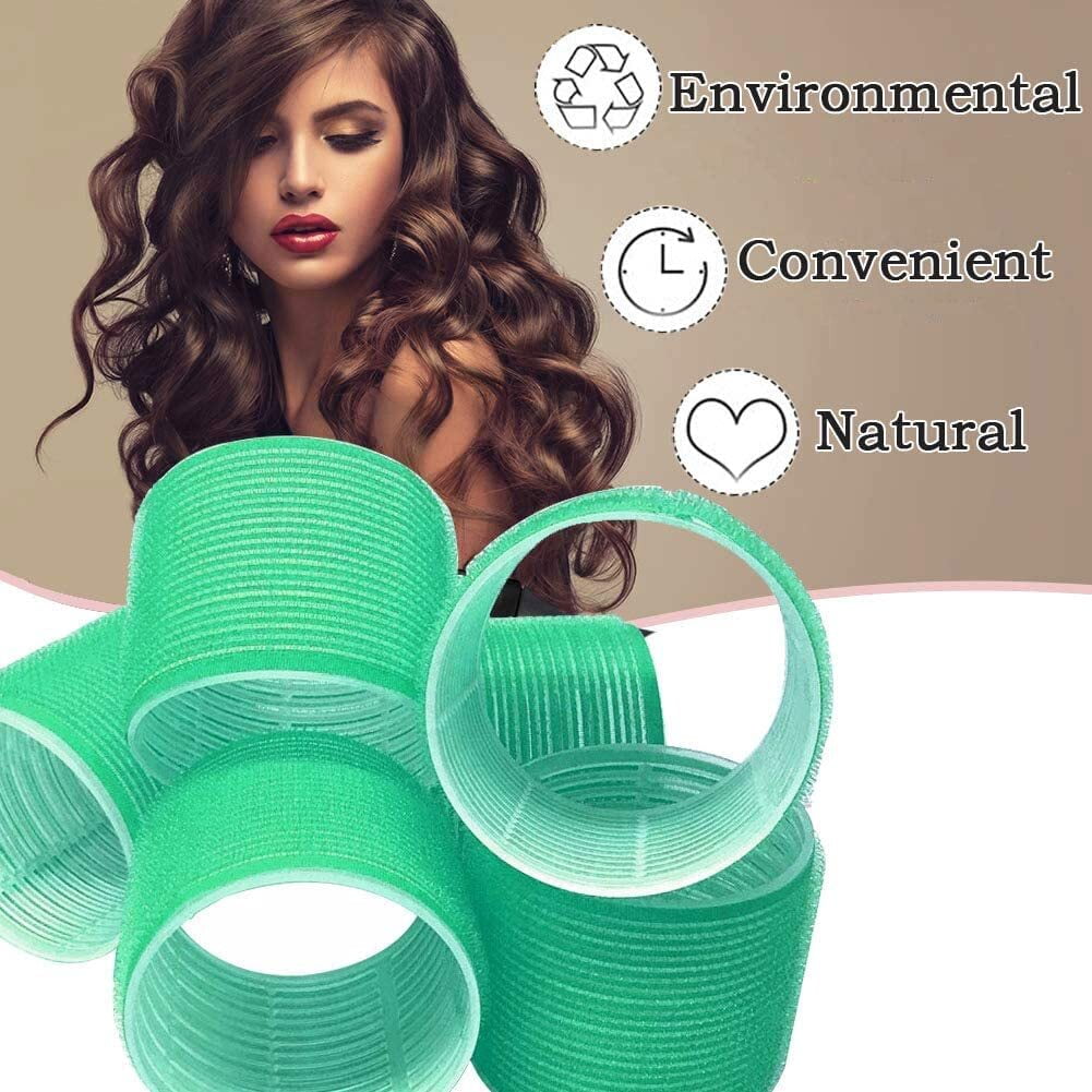 Self grip hair roller set, Hair roller set 12 pcs, Heatless hair