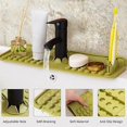 thumbnail image 3 of Sink Splash Guard with Toothbrush Holder, Silicone Sink Draining Mat Behind Faucet, Suitable for Kitchen Bathroom Protection, 3 of 5