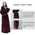 thumbnail image 4 of Longue Robe à Capuche pour Femmes en Molleton de Flanelle Luxueux, Peignoir Pleine Longueur, Pyjama d'Hiver Chaud, Robe de Nuit de Douche, 4 of 7