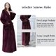 thumbnail image 4 of Bata larga con capucha para mujer Lujosa franela polar Albornoz de longitud completa Pijamas cálidos de invierno Camisón de ducha Xemadio CJWUS-2675, 4 of 7