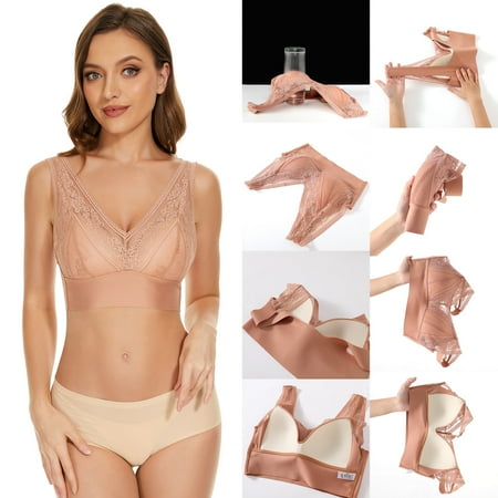 

NECHOLOGY Lace Bra Plus Size Bra Women Underwear Bralette Crop Top Sexy Female Bra Large Tube Top Female Full Support Sports Bra Underwear B X-Large