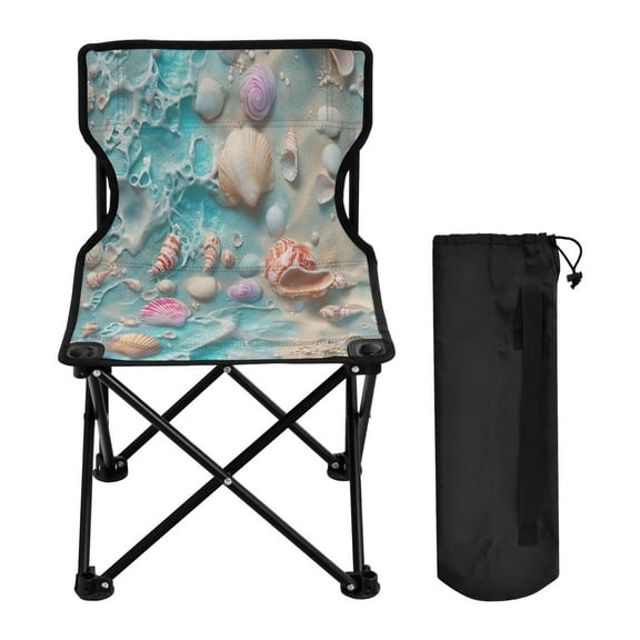 YAZAOO Camping Chairs Modern Seashells Beach Pattern Folding chair