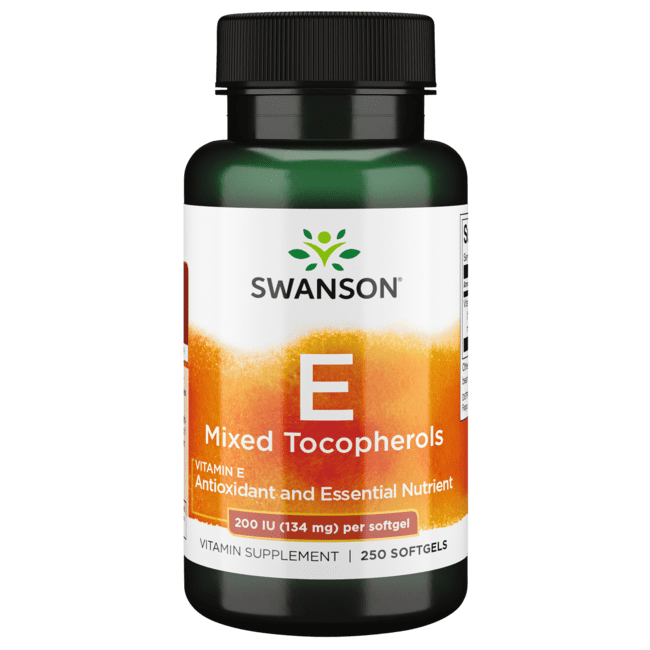 Swanson Vitamin E Mixed Tocopherols 200 Iu 250 Softgels