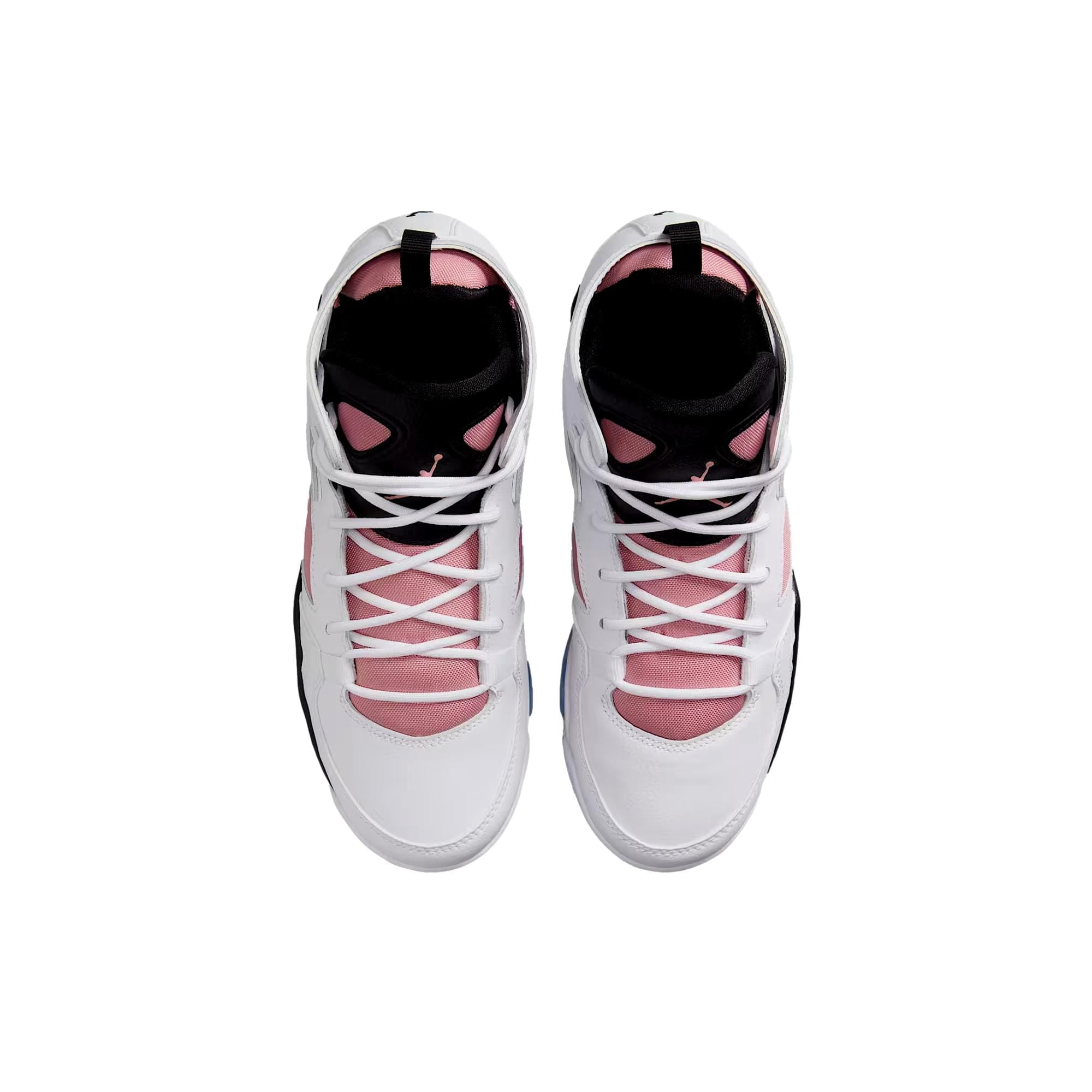 pink and black jordans flight