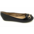 thumbnail image 4 of Victoria K Open Toe Gold Buckle Ballerina Flats (Women), 4 of 5