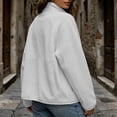thumbnail image 6 of cocolona Fall Winter Jacket for Women Raglan Sleeve Stand Collar Fleece Outerwear Casual Zipper Solid Color LightWeight Tops with Pocket, 6 of 7