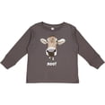 thumbnail image 3 of Inktastic Moo Cute Brown Holstein Cow Boys or Girls Long Sleeve Toddler T-Shirt, 3 of 5