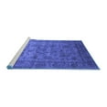 thumbnail image 2 of Ahgly Company Machine Washable Indoor Round Oriental Blue Industrial Area Rugs, 3' Round, 2 of 4
