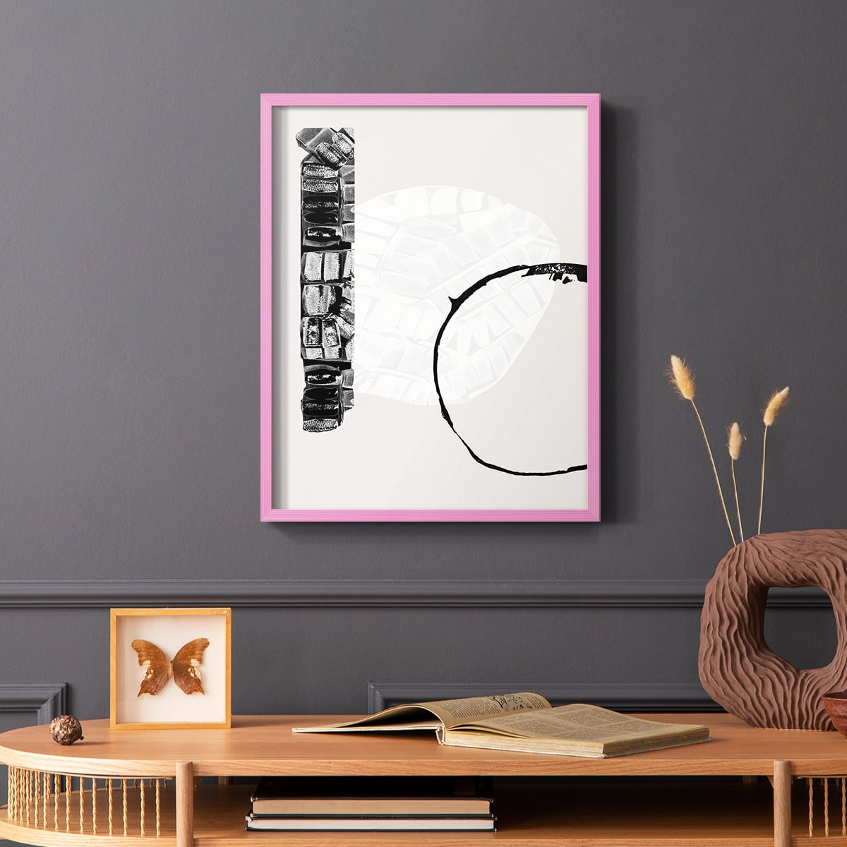 Zen Shapes I Framed Print - Solid Wood in Single Picture Frame Solid Wood 2 Framed Print