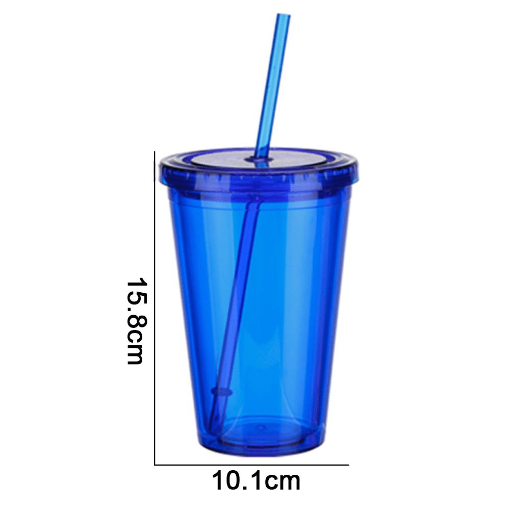 20oz Clear Travel Tumbler With Lid Straw Acrylic Drinking Cup Double Wall  Plastic Iced Coffee Cup For Bachelorette Party - Straw Cup - AliExpress