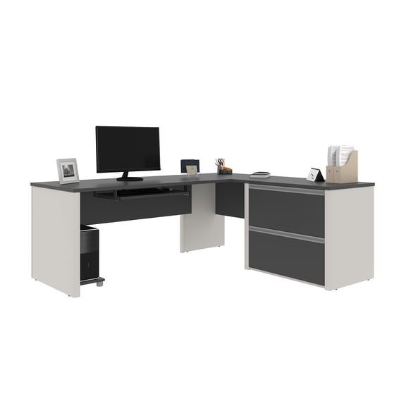 Bestar Connexion L-Shaped Workstation, Multiple Colors