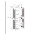 thumbnail image 6 of 100% Solid Wood 32" Bathroom Cabinet with Frosted Glass Doors and 2-Drawers, 6 of 6