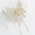 thumbnail image 5 of Faux Pearl Tassel Rhinestone Butterfly Hair Claw Clip Elegant Alloy Non-Slip Strong Hold Grip Hair Jaw Clip For Thick Hair Accessories, 5 of 18