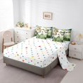 thumbnail image 3 of Homewish Cartoon Dinosaur 7-Piece King Bedding,Green Plants King Bed in a Bag,Jungle Wildlife Decor,Polkadot Reversible, 3 of 8