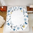 thumbnail image 5 of Homewish Hockey Sport Full Size Sheets,Boys Ball Game Bed Sheets,Blue White Sheet Sets For Teens,Super Cozy Room Decor,4 Pieces, 5 of 7