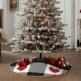 thumbnail image 6 of Bingfone Christmas Tree Skirt Mat Christmas Decoration Interior 30"-Heart Black Buffalo Plaid Gingham, 6 of 8