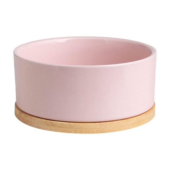 Bcylexb USB Heated Ceramic Water Bowls for Pets – Thermostatic Water Dispenser Keeps Water Warm in Winter for Cats and Dogs, Pink