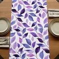 thumbnail image 5 of Table Runners 72 Inches Long Dress Scarves, Spring Purple Leaves Farmhouse Kitchen/Dining Table Runner, Coffee Tablerunners, Country Leaf Plants Pastoral 14x72 Inch, 5 of 9