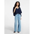 thumbnail image 3 of No Boundaries Varsity Cropped Sweater, Lightweight, Women's S-3XL, 3 of 5