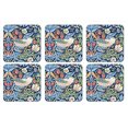 thumbnail image 2 of Pimppern - Strawberry Thief Blue Coasters - Juego de 6 Portmeirion Home & Gifts Accesorios Hogar, 2 of 2