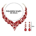 thumbnail image 2 of Rhinestone crystal necklace and earring set, 2 of 5