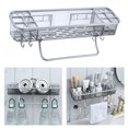 thumbnail image 1 of Estante de almacenamiento multifunción sin rastros sin perforaciones Soporte de cesta Limpiador facial Organizador de cepillos Ahorre espacio Montado Rectangular Macarena Estante de baño, 1 of 7