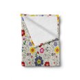 thumbnail image 2 of Floral Soft Flannel Fleece Blanket, Flower Pattern with Butterflies and Dragonflies Colorful Spring Nature Illustration, Cozy Plush for Indoor and Outdoor Use, 60" x 80", Multicolor, by Ambesonne, 2 of 6