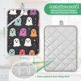 thumbnail image 6 of Yayeee Pot Holders Kitchen Heat Resistant with Pocket 7"x9.8" Cotton Oven Cooking Hot Pads, Colorful Halloween Ghost, 6 of 7