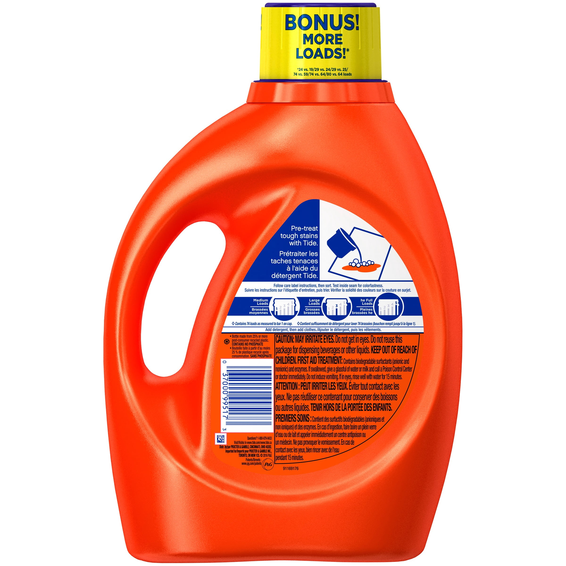 Tide Liquid Laundry Detergent, Original, 74 Loads 115 fl oz