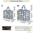 thumbnail image 3 of Flowers in Grids Corduroy Tote Bag Handbag Large Messenger Bag Shoulder Crossbody Zipper Bag Purse, 3 of 8