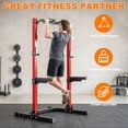 thumbnail image 5 of FlexWave Full Power Rack, Red & Black, 3x3 Steel, Four-Post Design for Home & Commercial Gym Use, 5 of 9