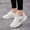 White, variant on Comfortable Shoes For Women Platform Clearance Soft Comfy Sneakers Gym Walking Neutral Running Shoes Size 7 Black