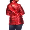 thumbnail image 3 of White Mark Women's Plus Size Metallic Puffer Coat, 3 of 5
