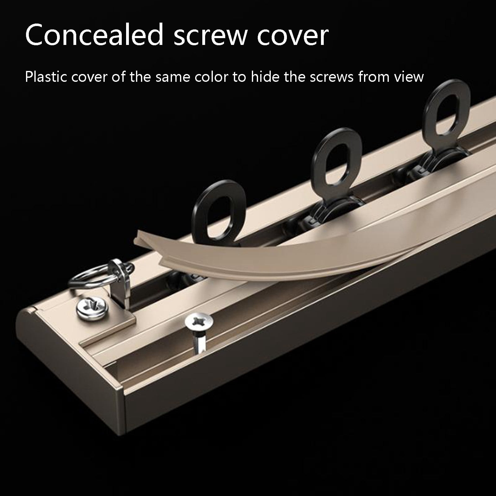 Curtain Track, Room Divider Curtain Rod, Thick and Heavy Aluminum Curtain Tracks with Roller for Windows, Living Room, Bedroom