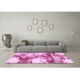 thumbnail image 3 of Ahgly Company Indoor Square Abstract Pink Modern Area Rugs, 5' Square, 3 of 4