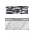 thumbnail image 4 of Valances for Windows Abstract Black Rod Pocket Cafe Window Treatments Valance Curtains for Kitchen Bathroom Laundry Basement Windows 60"x14", 4 of 9