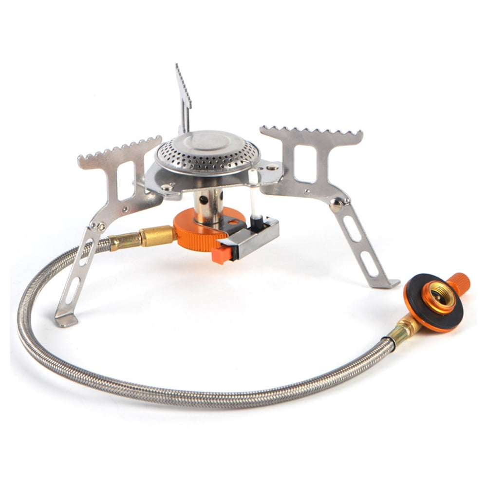 Camping Gas Stove, Windproof Backpacking Hiking Stove, Portable Lightweight Outdoor Folding Camp Stove