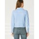 thumbnail image 5 of Chaquecorde mujer Soft Moto Zip Up Pockets Chaquetas de motociclisde gamusintétiAzul claro S, 5 of 6