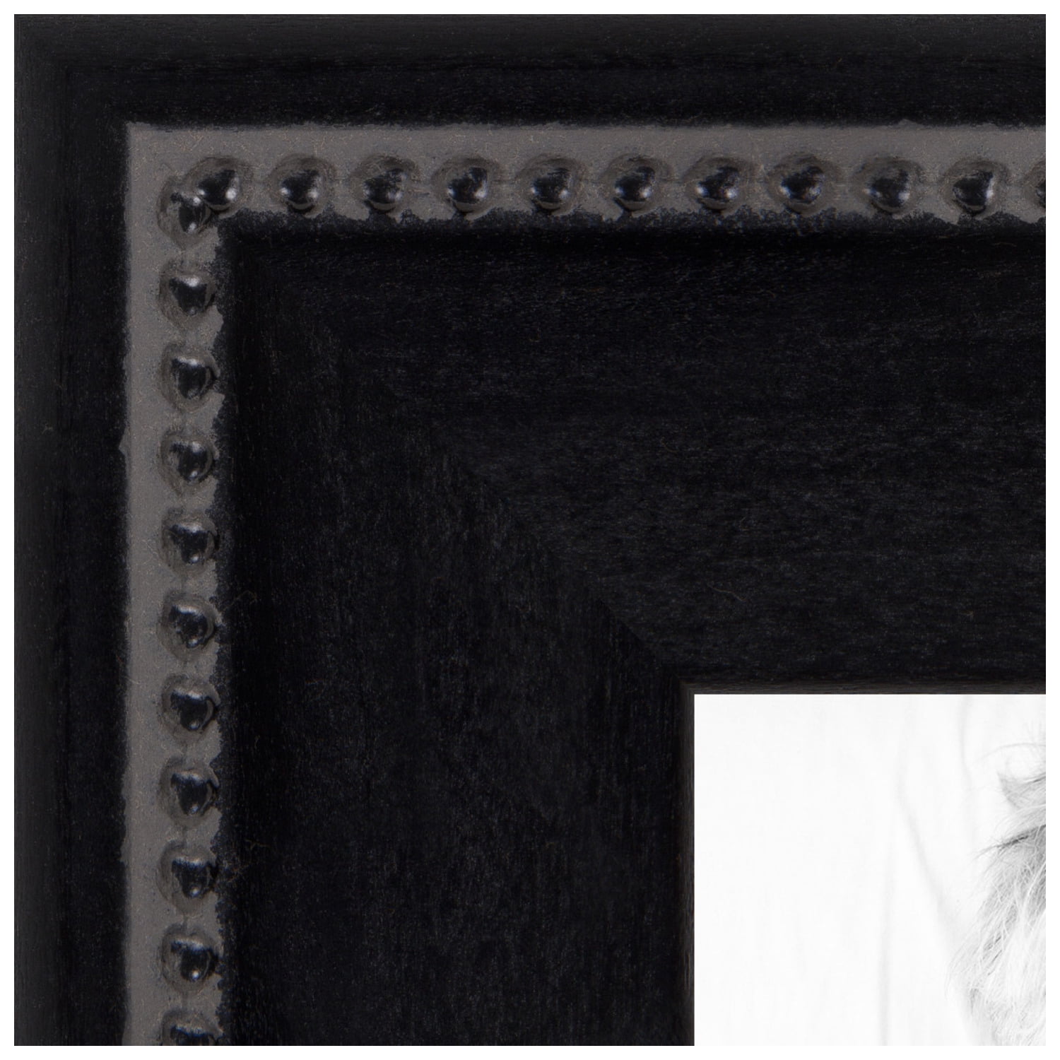 ArtToFrames 9x12 Inch Matte Black with Beads Picture Frame, This Black