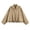 Khaki, variant on AVRNLIQ Womens Oversized Faux Leather Jacket Cropped Faux Leather Coat Loose Bubble Hem Outerwear for Fall Winter