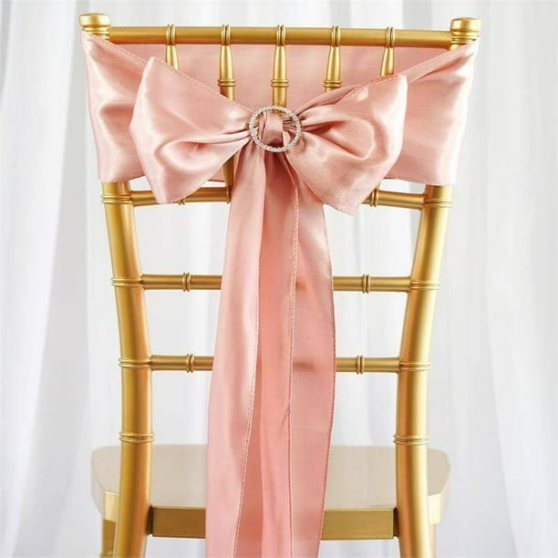 Efavormart 25pcs SATIN Chair Sashes Tie Bows for Wedding Events Banquet ...